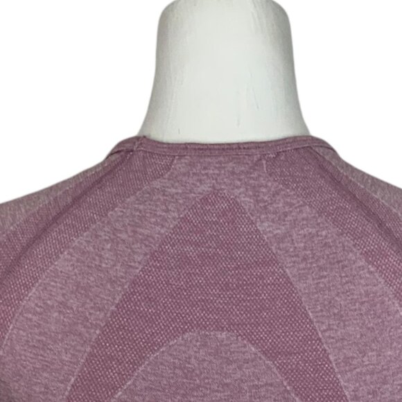 Gymshark Flex Sports Long Sleeve Crop Top S Light Purple Marled Thumb Hole Logo - Picture 7 of 11